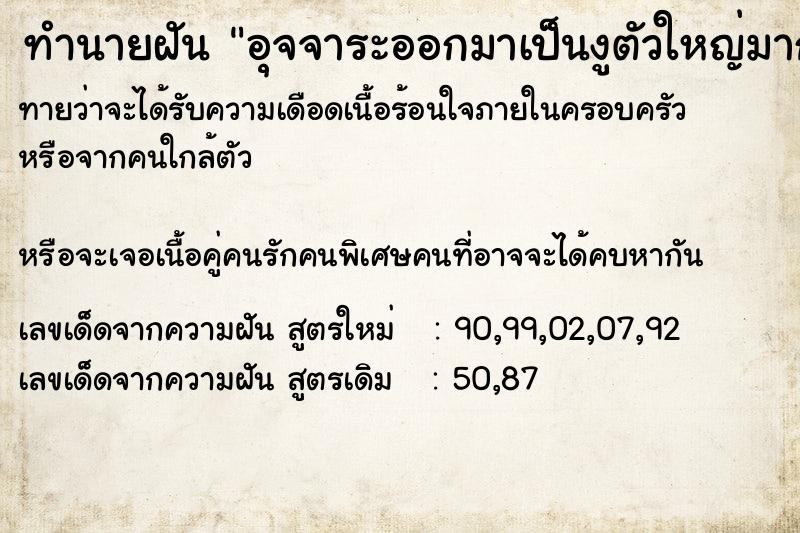 ทำนายฝัน อุจจาระออกมาเป็นงูตัวใหญ่มากสีเขียว ทำนายฝัน อุจจาระออกมาเป็นงูตัวใหญ่มากสีเขียว