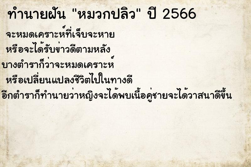 ทำนายฝันทำนายฝันหมวกปลิว