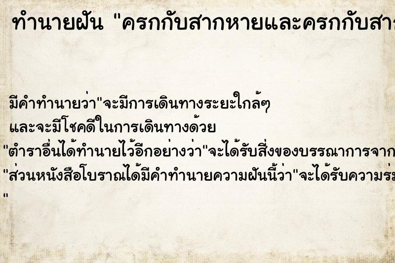 ทำนายฝันครกกับสากหายและครกกับสากลอยน้ำได้ ทำนายฝันทำนายฝันครกกับสากหายและครกกับสากลอยน้ำได้