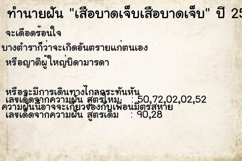 ทำนายฝันเสือบาดเจ็บเสือบาดเจ็บ ทำนายฝันทำนายฝันเสือบาดเจ็บเสือบาดเจ็บ
