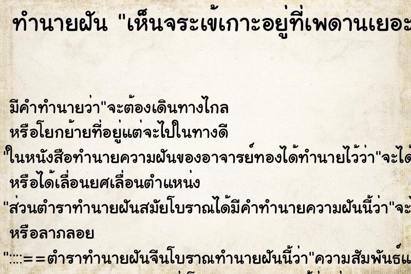 ทำนายฝันเห็นจระเข้เกาะอยู่ที่เพดานเยอะมาก ทำนายฝันทำนายฝันเห็นจระเข้เกาะอยู่ที่เพดานเยอะมาก