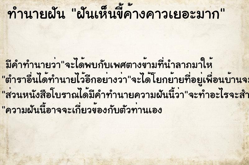 ทำนายฝัน ฝันเห็นขี้ค้างคาวเยอะมาก ทำนายฝัน ฝันเห็นขี้ค้างคาวเยอะมาก