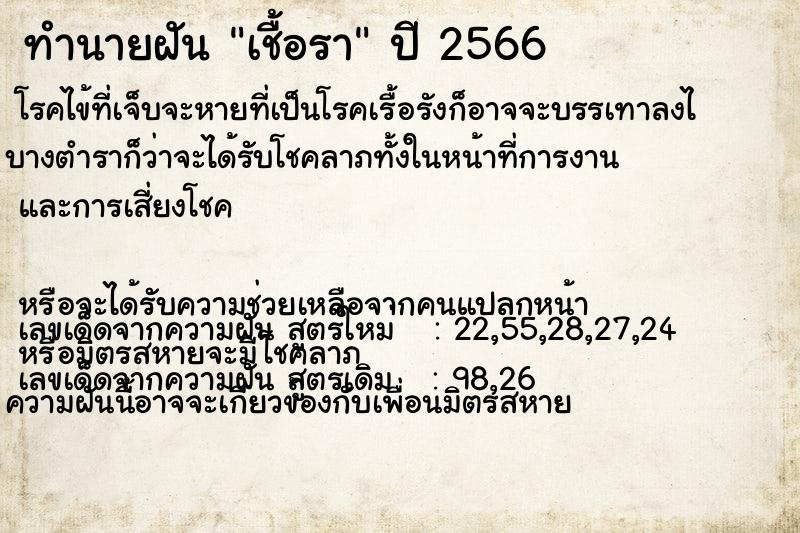 ทำนายฝัน เชื้อรา