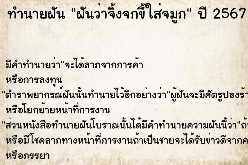 ทำนายฝัน ฝันว่าจิ้งจกขี้ใส่จมูก ทำนายฝัน ฝันว่าจิ้งจกขี้ใส่จมูก