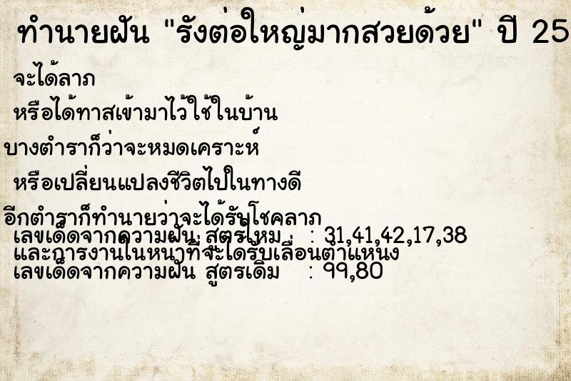 ทำนายฝัน รังต่อใหญ่มากสวยด้วย ทำนายฝัน รังต่อใหญ่มากสวยด้วย