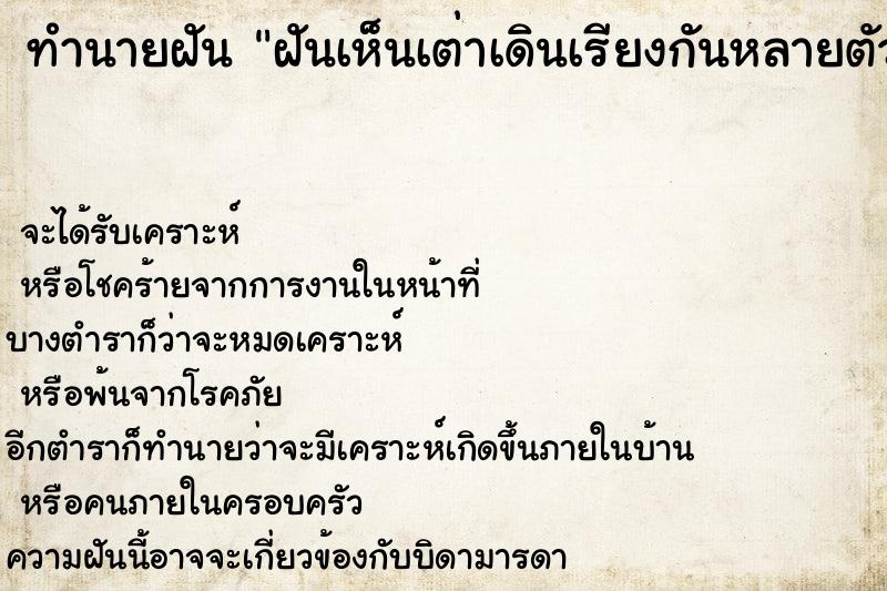ทำนายฝัน ฝันเห็นเต่าเดินเรียงกันหลายตัว ทำนายฝัน ฝันเห็นเต่าเดินเรียงกันหลายตัว