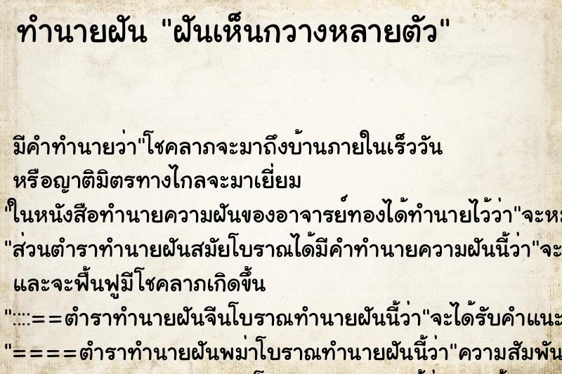 ทำนายฝัน ฝันเห็นกวางหลายตัว ทำนายฝัน ฝันเห็นกวางหลายตัว