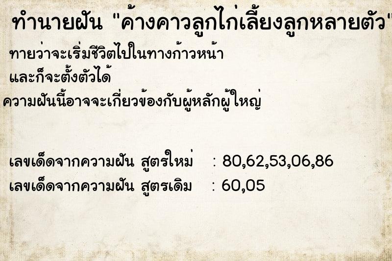 ทำนายฝันค้างคาวลูกไก่เลี้ยงลูกหลายตัว ทำนายฝันทำนายฝันค้างคาวลูกไก่เลี้ยงลูกหลายตัว