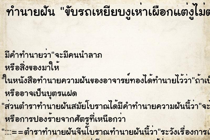 ทำนายฝัน ขับรถเหยียบงูเห่าเผือกแต่งูไม่ตาย ตำราโบราณ แม่นที่สุดในโลก