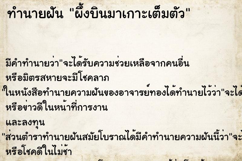 ทำนายฝันผึ้งบินมาเกาะเต็มตัว ทำนายฝันทำนายฝันผึ้งบินมาเกาะเต็มตัว