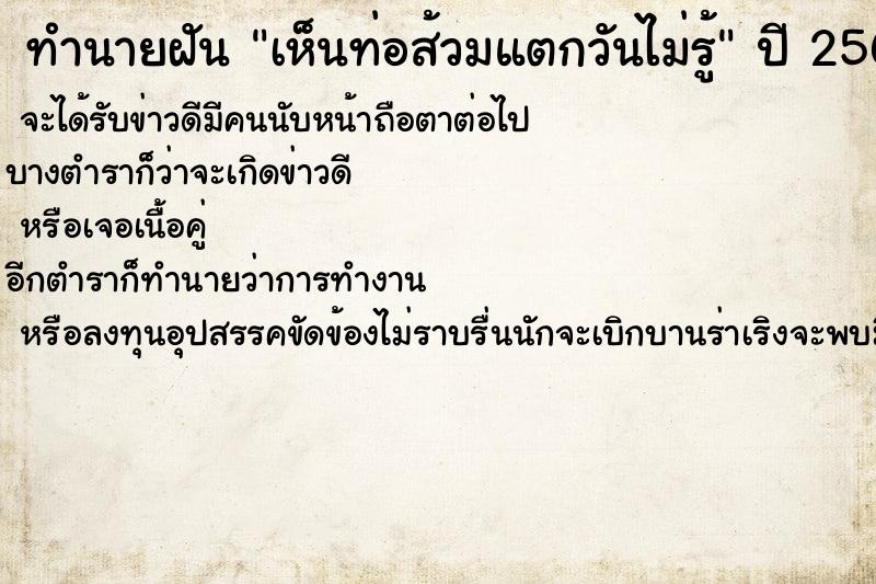 ทำนายฝันเห็นท่อส้วมแตกวันไม่รู้ ทำนายฝันทำนายฝันเห็นท่อส้วมแตกวันไม่รู้
