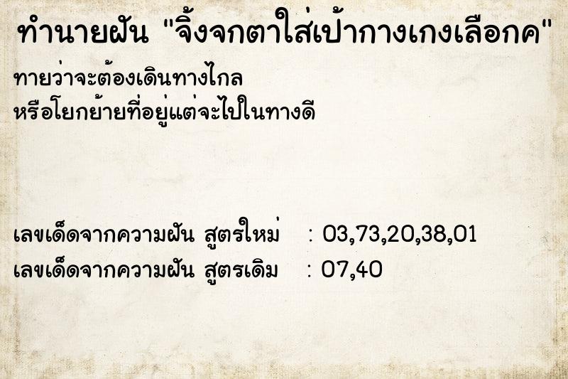 ทำนายฝันจิ้งจกตาใส่เป้ากางเกงเลือกค ทำนายฝันทำนายฝันจิ้งจกตาใส่เป้ากางเกงเลือกค