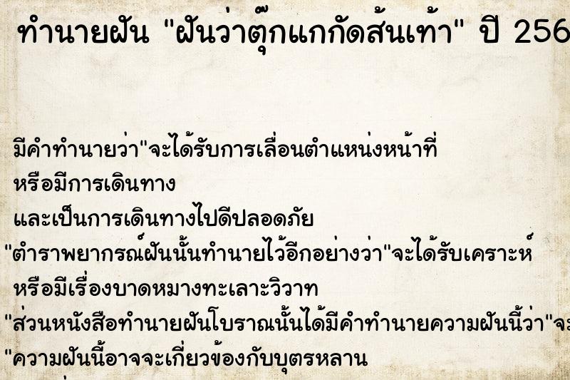 ทำนายฝันฝันว่าตุ๊กแกกัดส้นเท้า ทำนายฝันทำนายฝันฝันว่าตุ๊กแกกัดส้นเท้า