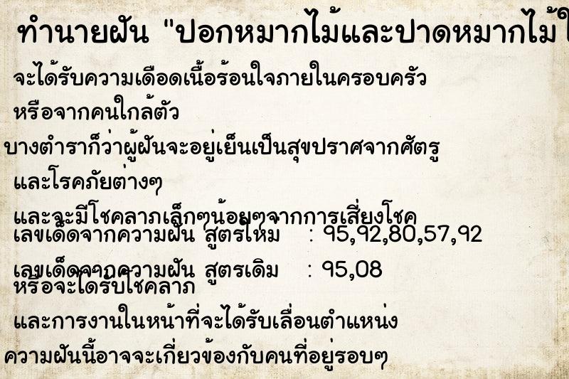 ทำนายฝันปอกหมากไม้และปาดหมากไม้ใส่จานไปให้ผู้ค๊นรับปะทาน ทำนายฝันทำนายฝันปอกหมากไม้และปาดหมากไม้ใส่จานไปให้ผู้ค๊นรับปะทาน