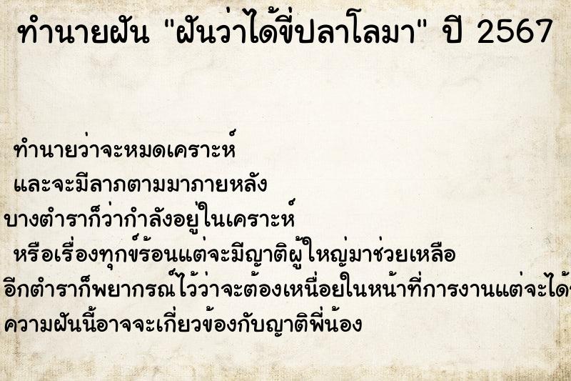 ทำนายฝันฝันว่าได้ขี่ปลาโลมา ทำนายฝันทำนายฝันฝันว่าได้ขี่ปลาโลมา