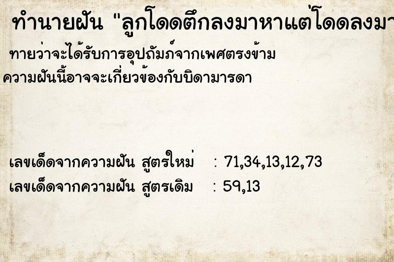 ทำนายฝันลูกโดดตึกลงมาหาแต่โดดลงมาแล้วลูกไม่เป็นไร ทำนายฝันทำนายฝันลูกโดดตึกลงมาหาแต่โดดลงมาแล้วลูกไม่เป็นไร