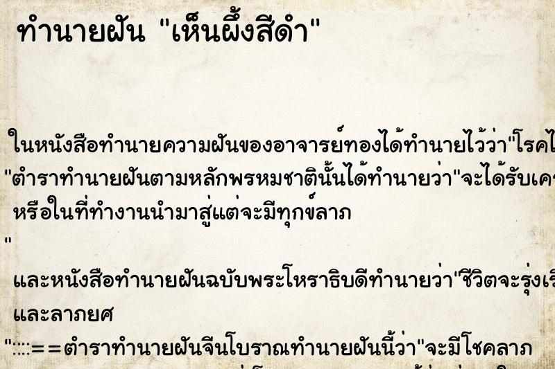 ทำนายฝันเห็นผึ้งสีดำ ทำนายฝันทำนายฝันเห็นผึ้งสีดำ