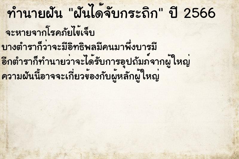 ทำนายฝันฝันได้จับกระถิก ทำนายฝันทำนายฝันฝันได้จับกระถิก
