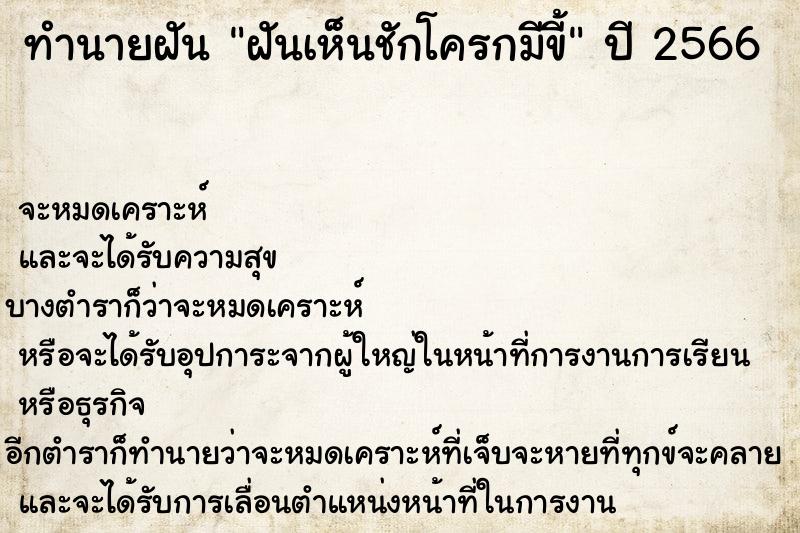 ทำนายฝันฝันเห็นชักโครกมีขี้ ทำนายฝันทำนายฝันฝันเห็นชักโครกมีขี้