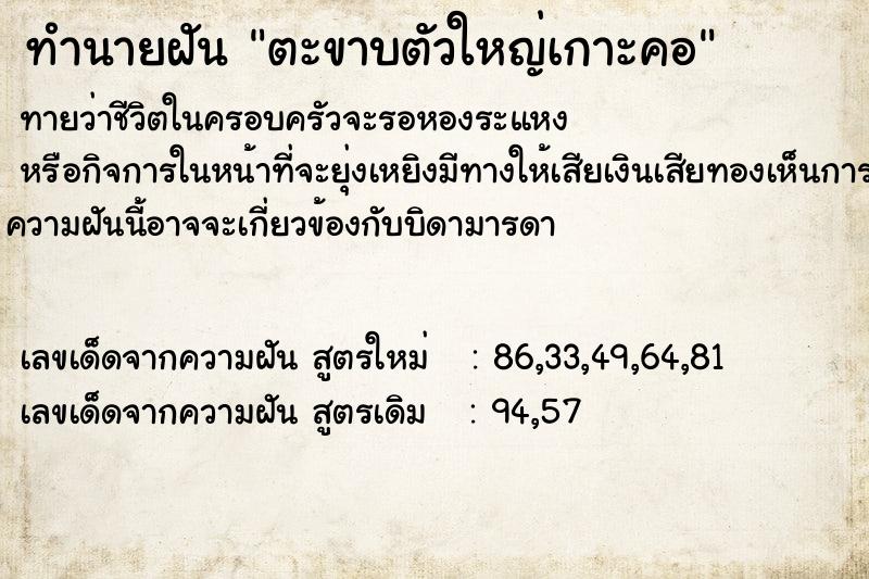 ทำนายฝัน ตะขาบตัวใหญ่เกาะคอ ทำนายฝัน ตะขาบตัวใหญ่เกาะคอ