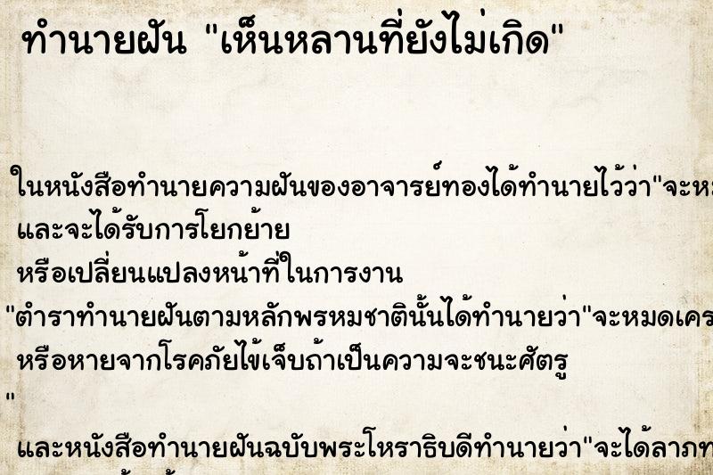 ทำนายฝัน เห็นหลานที่ยังไม่เกิด ทำนายฝัน เห็นหลานที่ยังไม่เกิด