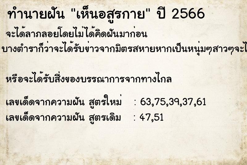 ทำนายฝันเห็นอสูรกาย ทำนายฝันทำนายฝันเห็นอสูรกาย