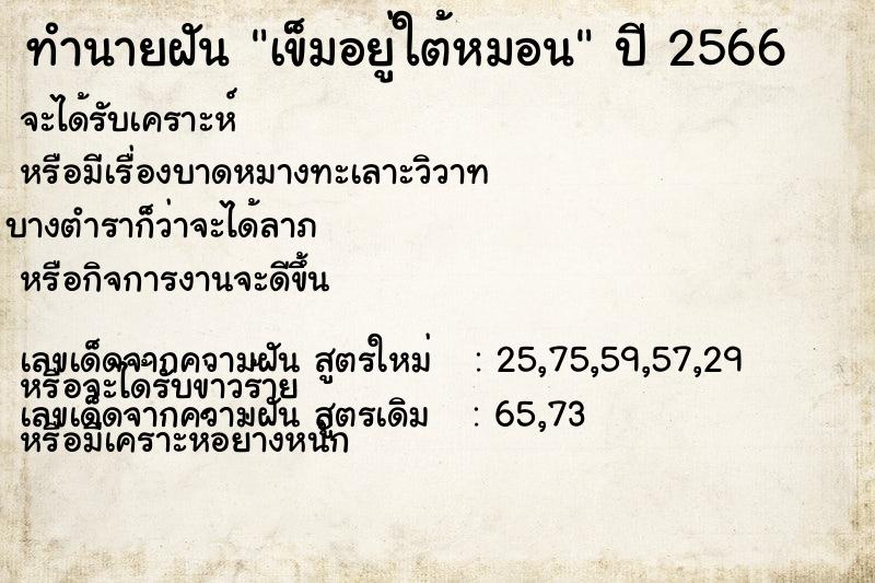 ทำนายฝันเข็มอยู่ใต้หมอน ทำนายฝันทำนายฝันเข็มอยู่ใต้หมอน