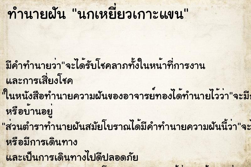 ทำนายฝัน นกเหยี่ยวเกาะแขน ทำนายฝัน นกเหยี่ยวเกาะแขน