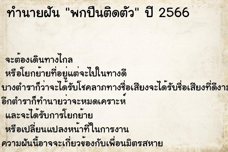 ทำนายฝัน พกปืนติดตัว ตำราโบราณ แม่นที่สุดในโลก