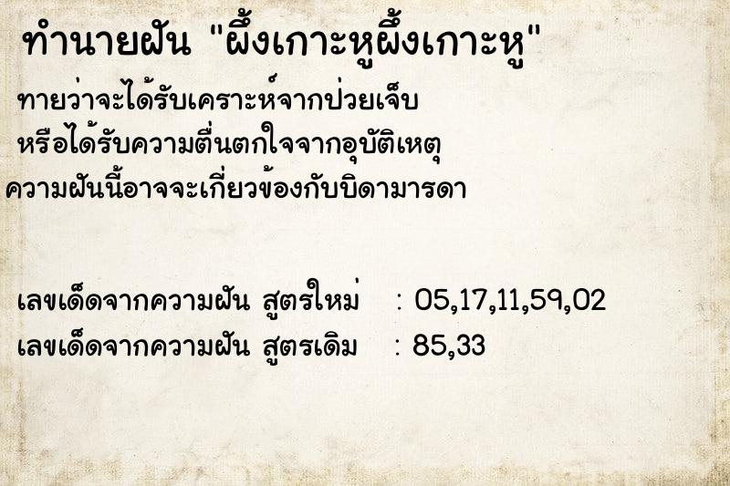 ทำนายฝัน ผึ้งเกาะหูผึ้งเกาะหู ทำนายฝัน ผึ้งเกาะหูผึ้งเกาะหู