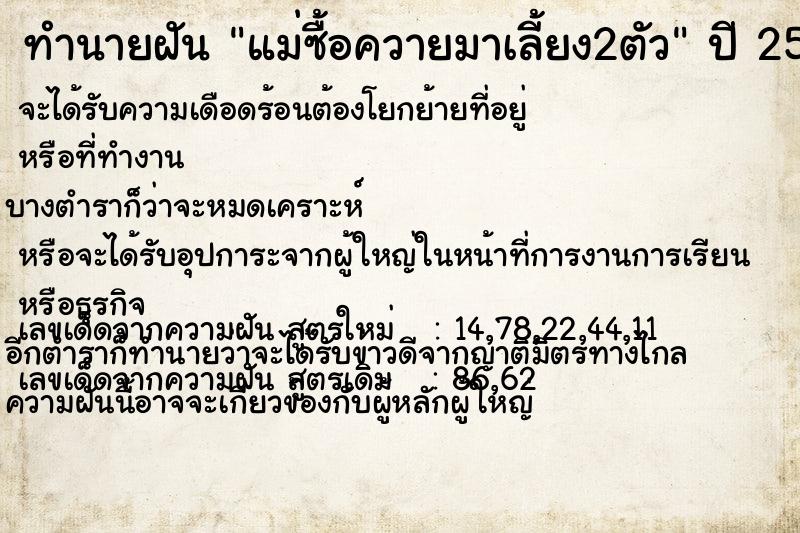 ทำนายฝัน แม่ซื้อควายมาเลี้ยง2ตัว ทำนายฝัน แม่ซื้อควายมาเลี้ยง2ตัว