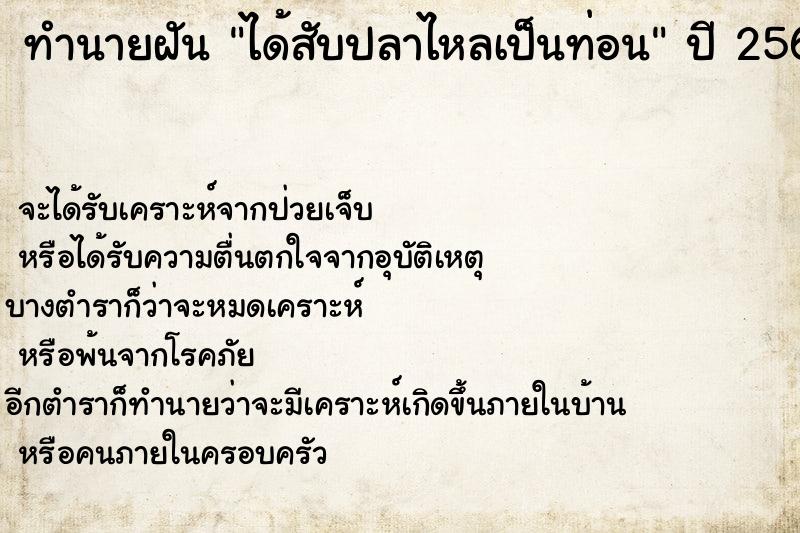 ทำนายฝัน ได้สับปลาไหลเป็นท่อน ทำนายฝัน ได้สับปลาไหลเป็นท่อน