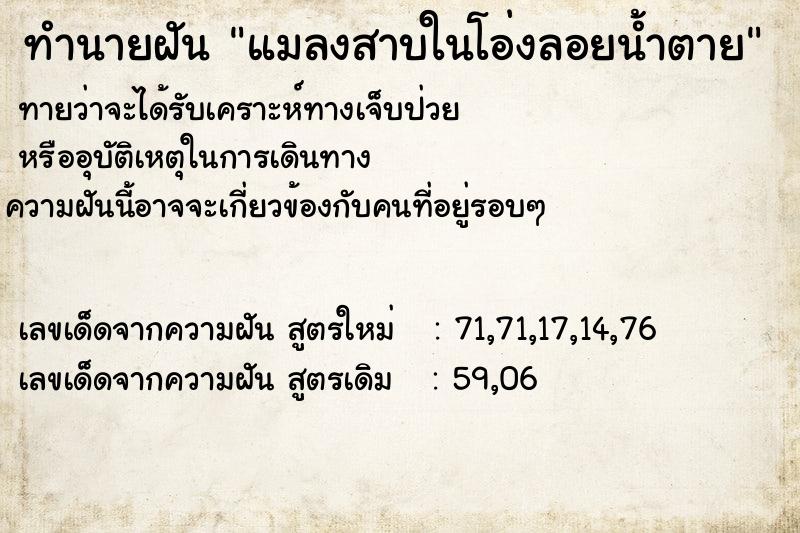 ทำนายฝันแมลงสาบในโอ่งลอยน้ำตาย ทำนายฝันทำนายฝันแมลงสาบในโอ่งลอยน้ำตาย