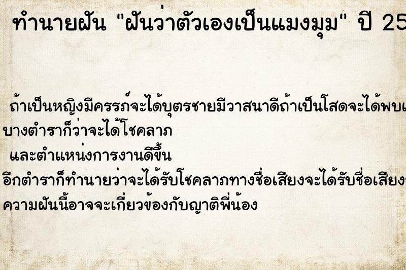 ทำนายฝันฝันว่าตัวเองเป็นแมงมุม ทำนายฝันทำนายฝันฝันว่าตัวเองเป็นแมงมุม