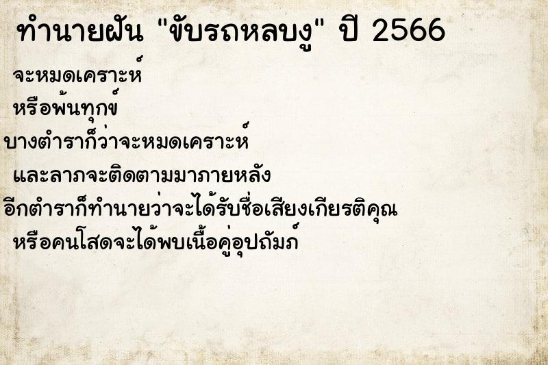 ทำนายฝันขับรถหลบงู ทำนายฝันทำนายฝันขับรถหลบงู