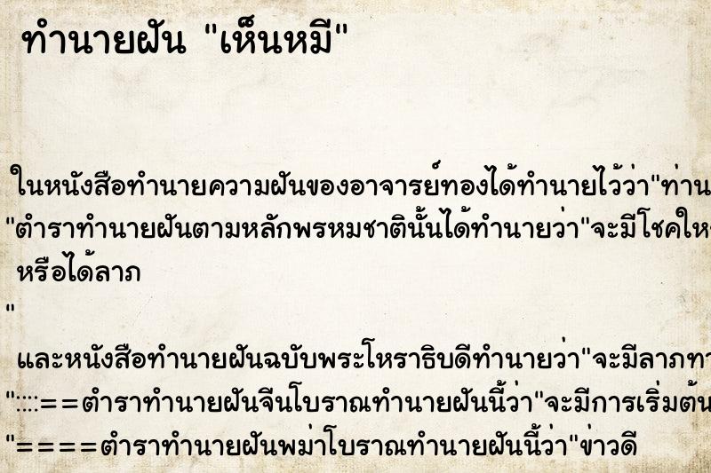 ทำนายฝันเห็นหมี ทำนายฝันทำนายฝันเห็นหมี