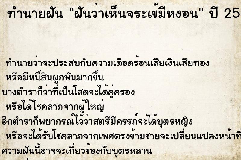 ทำนายฝันฝันว่าเห็นจระเข้มีหงอน ทำนายฝันทำนายฝันฝันว่าเห็นจระเข้มีหงอน