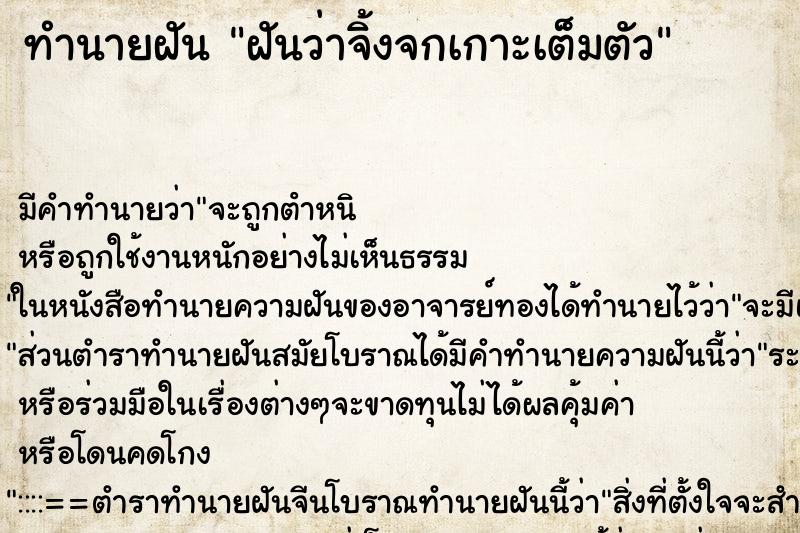 ทำนายฝัน ฝันว่าจิ้งจกเกาะเต็มตัว ทำนายฝัน ฝันว่าจิ้งจกเกาะเต็มตัว