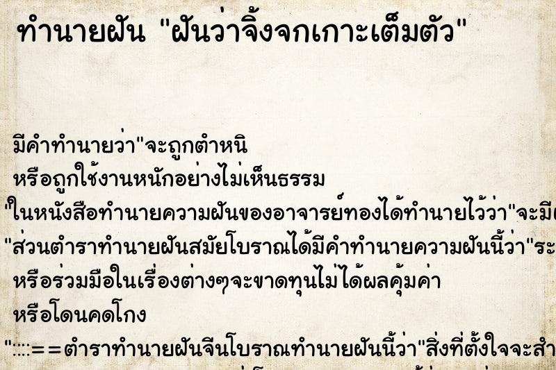 ทำนายฝัน ฝันว่าจิ้งจกเกาะเต็มตัว ตำราโบราณ แม่นที่สุดในโลก