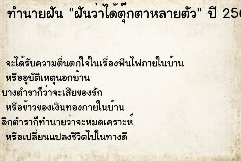 ทำนายฝันฝันว่าได้ตุ๊กตาหลายตัว ทำนายฝันทำนายฝันฝันว่าได้ตุ๊กตาหลายตัว
