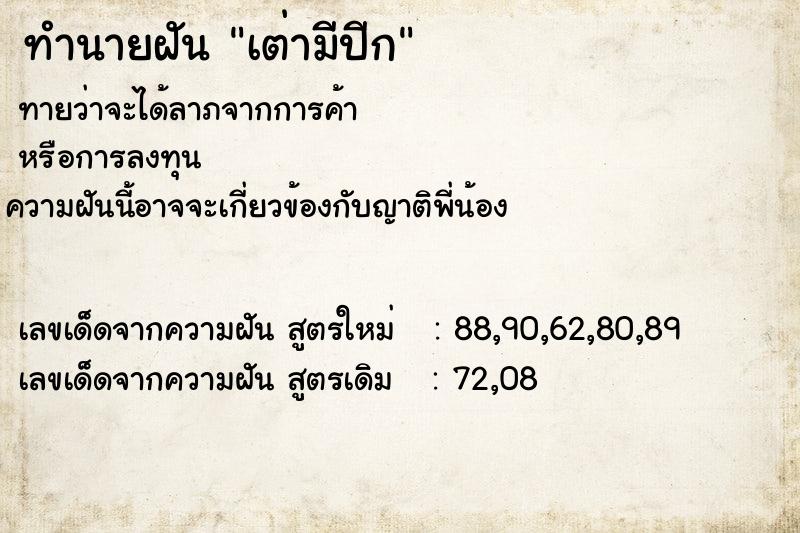 ทำนายฝันทำนายฝันเต่ามีปีก