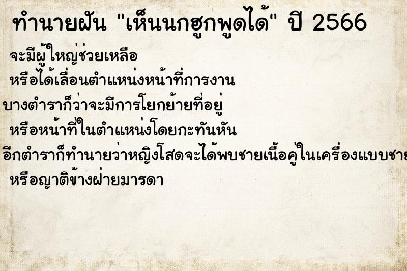 ทำนายฝัน เห็นนกฮูกพูดได้ ทำนายฝัน เห็นนกฮูกพูดได้