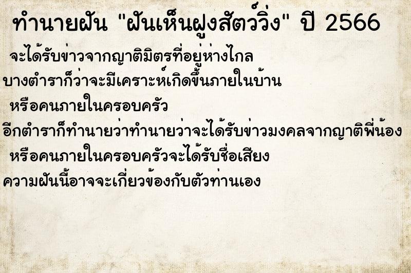 ทำนายฝันฝันเห็นฝูงสัตว์วิ่ง ทำนายฝันทำนายฝันฝันเห็นฝูงสัตว์วิ่ง