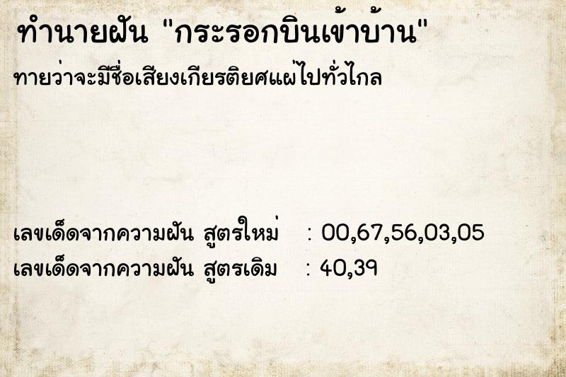 ทำนายฝันกระรอกบินเข้าบ้าน ทำนายฝันทำนายฝันกระรอกบินเข้าบ้าน