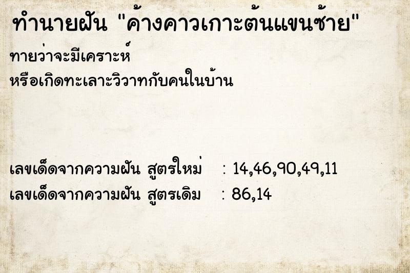 ทำนายฝันค้างคาวเกาะต้นแขนซ้าย ทำนายฝันทำนายฝันค้างคาวเกาะต้นแขนซ้าย
