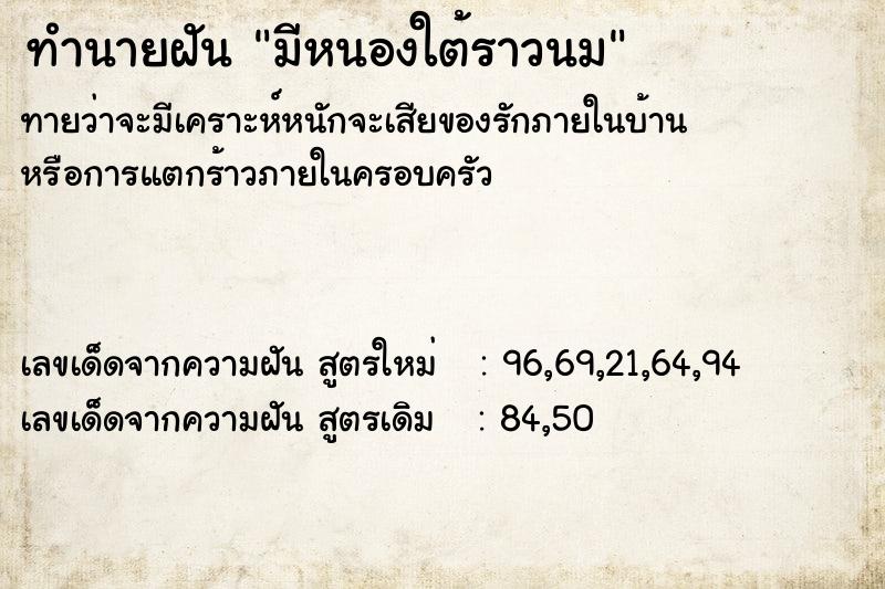 ทำนายฝันมีหนองใต้ราวนม ทำนายฝันทำนายฝันมีหนองใต้ราวนม