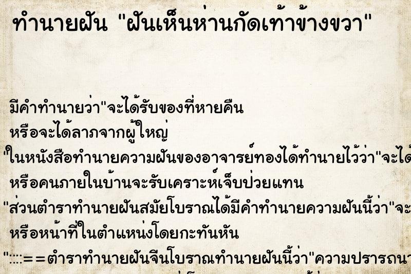 ทำนายฝันฝันเห็นห่านกัดเท้าข้างขวา ทำนายฝันทำนายฝันฝันเห็นห่านกัดเท้าข้างขวา