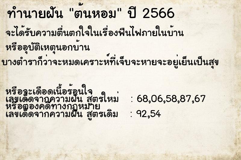 ทำนายฝัน ต้นหอม ทำนายฝัน ต้นหอม