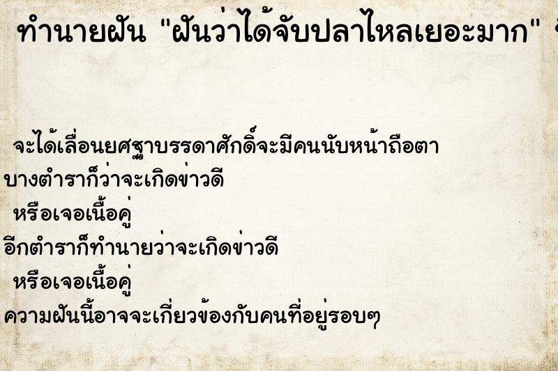 ทำนายฝันฝันว่าได้จับปลาไหลเยอะมาก ทำนายฝันทำนายฝันฝันว่าได้จับปลาไหลเยอะมาก