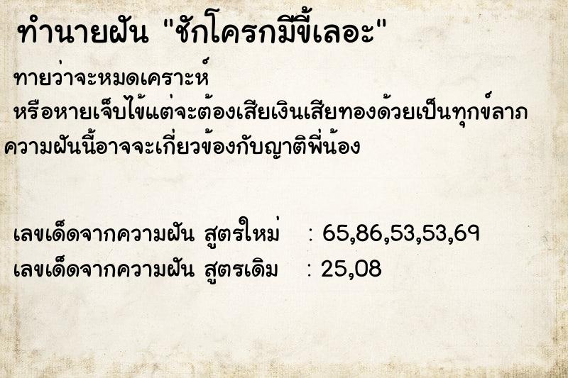 ทำนายฝันชักโครกมีขี้เลอะ ทำนายฝันทำนายฝันชักโครกมีขี้เลอะ